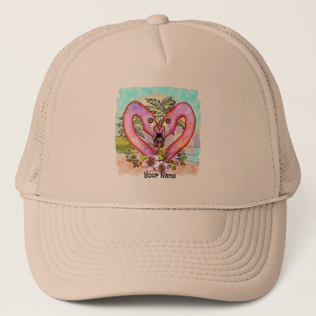 Gorra De Camionero Flamingo Love (Anverso)