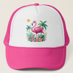 Gorra De Camionero Flamingo rosa de Florida/Tropical