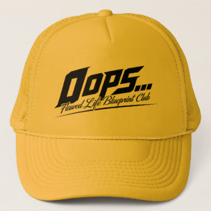 Gorra De Camionero Flawed Life Blueprint Club - Funny Parody Design