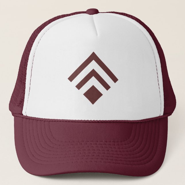 Gorra De Camionero Flecha geométrica 02 - Marrón oscuro (Anverso)