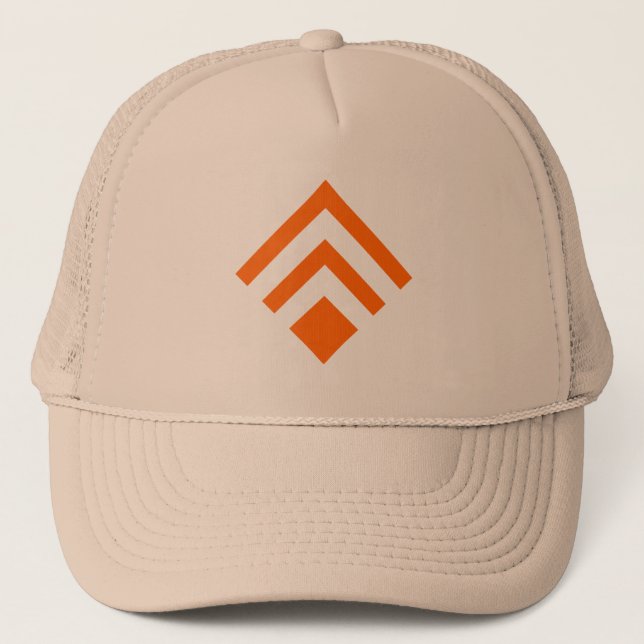 Gorra De Camionero Flecha geométrica 02 - Naranja (Anverso)