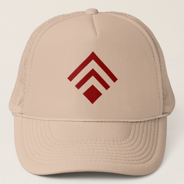 Gorra De Camionero Flecha geométrica 02 - Rojo rubí (Anverso)