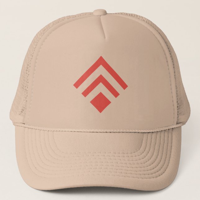 Gorra De Camionero Flecha geométrica 02 - Rosa tropical (Anverso)