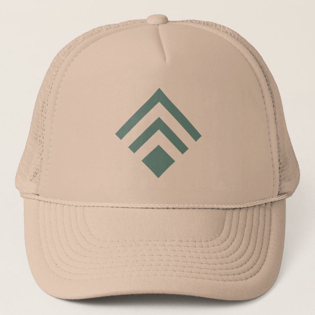 Gorra De Camionero Flecha geométrica 02 - Verde oceánico (Anverso)