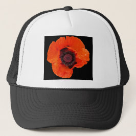 Gorra De Camionero fleur de pavot après la pluie