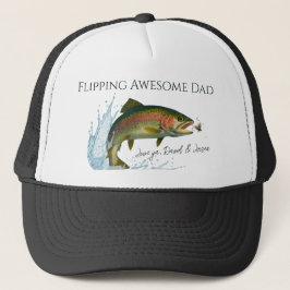 Gorra De Camionero Fliping Awesome Dad kids nombra