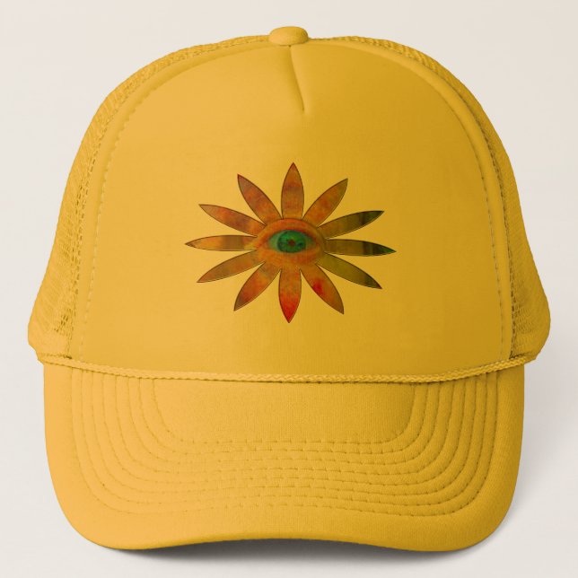 Gorra De Camionero Flor amarillenta (Anverso)
