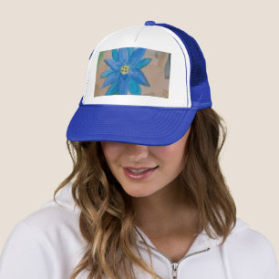 Gorra De Camionero Flor azul
