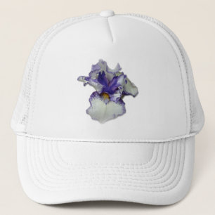 Gorra De Camionero Flor azul y blanca del iris barbudo
