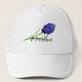 Gorra De Camionero Flor color de agua morado con el nombre de Sombrer