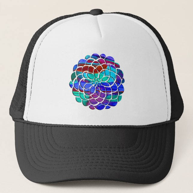 Gorra De Camionero Flor colorida (Anverso)