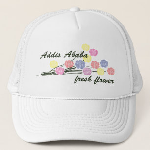 Gorra De Camionero Flor de Addis Ababa – Arte Floral Colorido