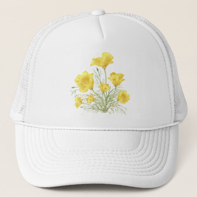 Gorra De Camionero Flor de amapola de California (Anverso)