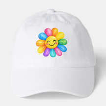 Flor de Arcoíris Feliz Colorida