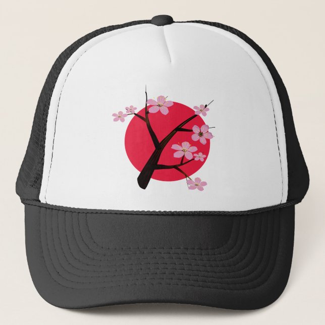 Gorra De Camionero Flor de cerezo japonesa bonita (Anverso)