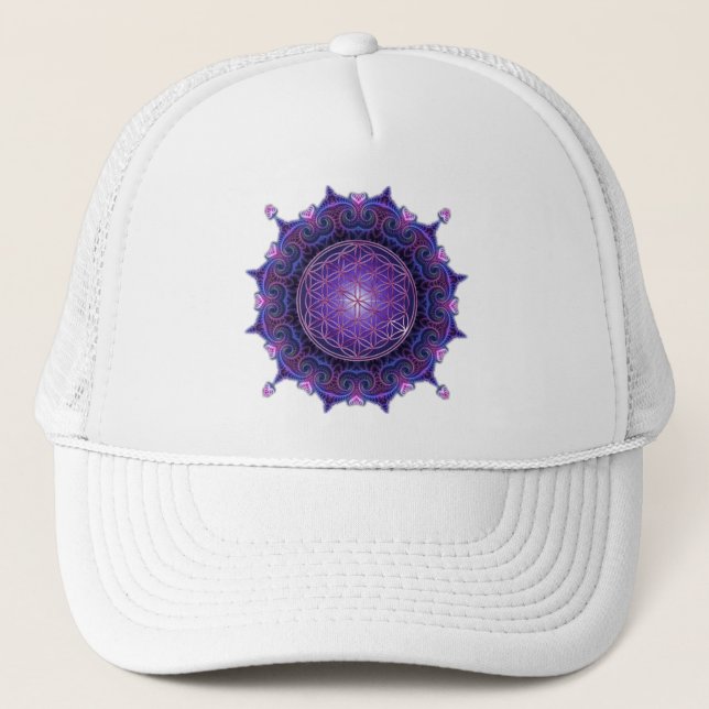 Gorra De Camionero FLOR DE LA VIDA / Blume des Lebens - Mandala I (Anverso)