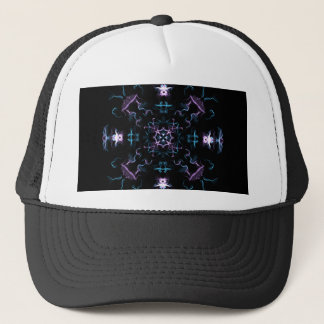 Gorra De Camionero Flor de Mandala morada y azul