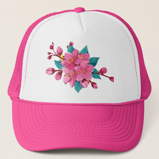 Gorra De Camionero Flor de sakura (Anverso)