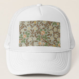 Gorra De Camionero Flor de trébol botánico de William Morris