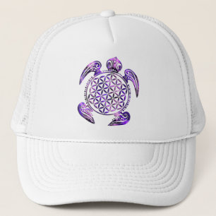 Gorra De Camionero Flor de vida / Blume des Lebens - tortuga violeta
