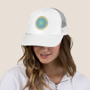 Gorra De Camionero Flor De Vida - Ornamentos De Florencia Vintage 1
