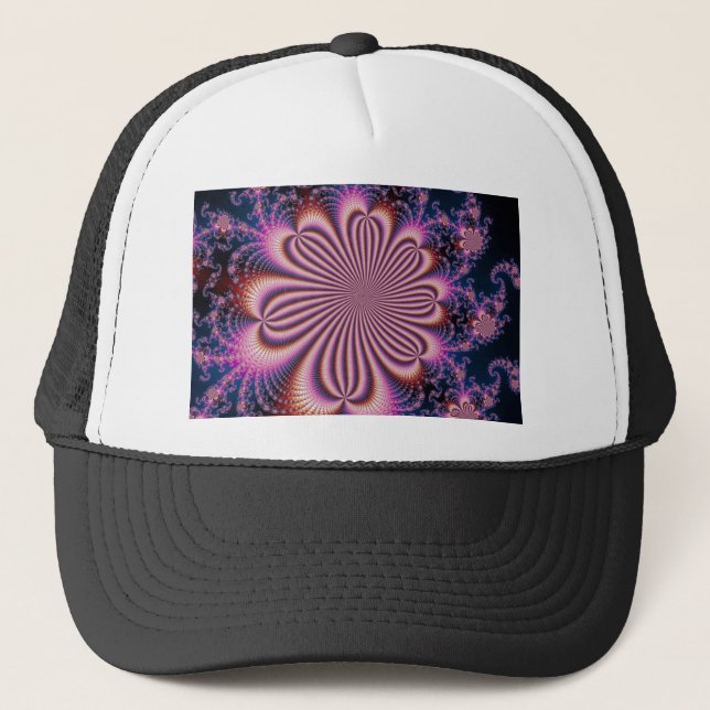 Gorra De Camionero Flor - Fractal (Anverso)