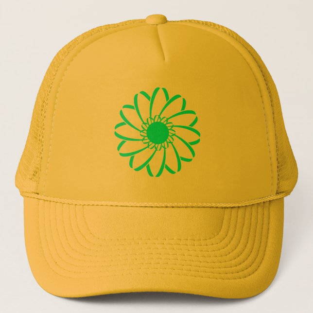 Gorra De Camionero Flor geométrica (Anverso)