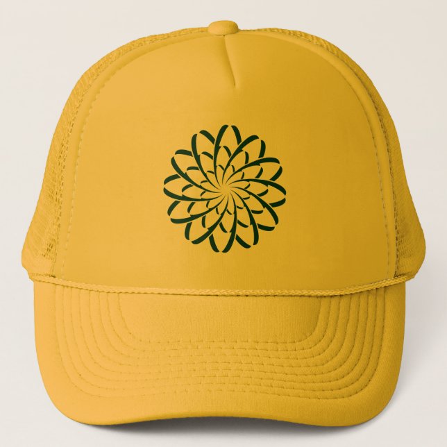 Gorra De Camionero Flor geométrica 02 (Anverso)