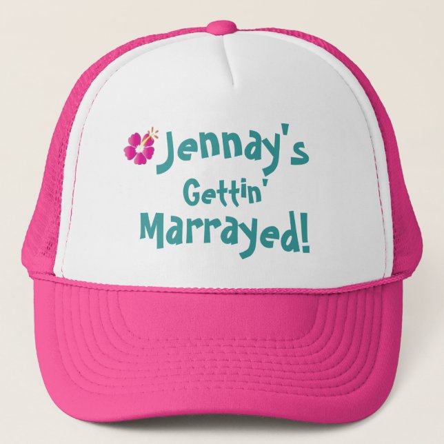 Gorra De Camionero ¡flor jennay, Jennay, Getting', Marrayed! (Anverso)