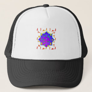 Gorra De Camionero Flor Lotus Con Polos De Yoga