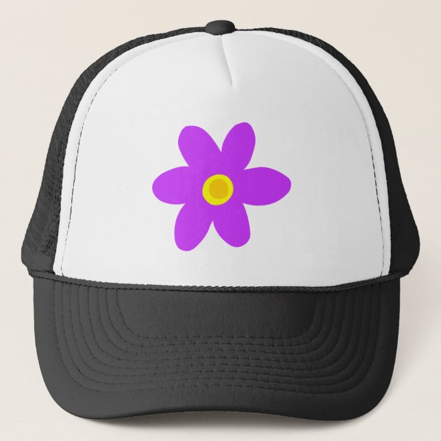 Gorra De Camionero Flor morada grande (Anverso)