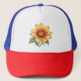 Gorra De Camionero Flor naranja