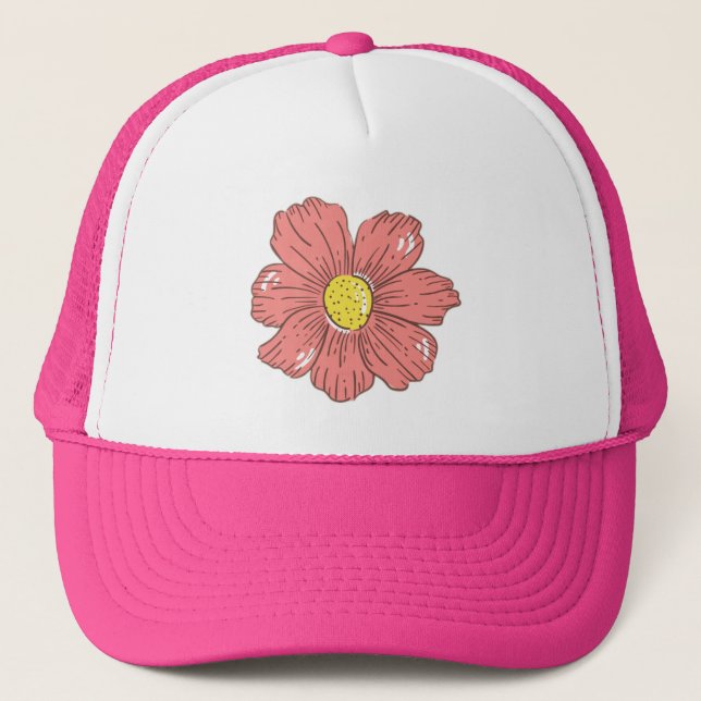 Gorra De Camionero Flor roja (Anverso)