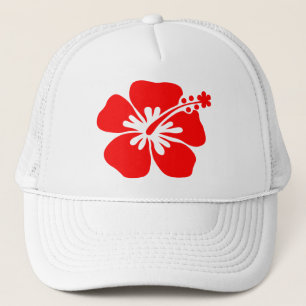 Gorra De Camionero Flor roja del hibisco
