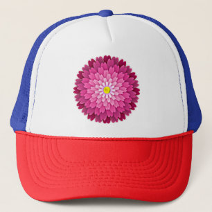 Gorra De Camionero Flor rosa-64655