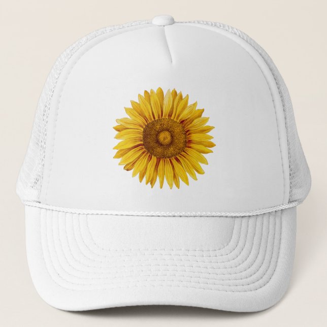 Gorra De Camionero Flor virgen feliz de girasol (Anverso)
