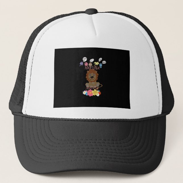 Gorra De Camionero "Flora y Fauna Hakuna Matata", bebé león (Anverso)