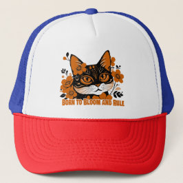 Gorra De Camionero Floral Cat