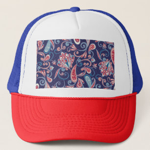 Gorra De Camionero Floral Étnica: Resumen Oriental Seamless.