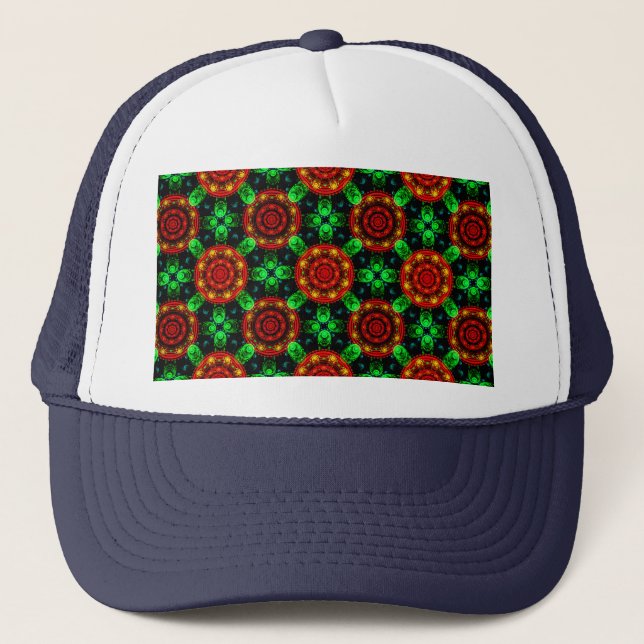 Gorra De Camionero Floral Modern Boho Elegant Abstract Pattern #504 (Anverso)