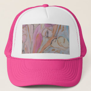 Gorra De Camionero Floral Pastel Abstracto