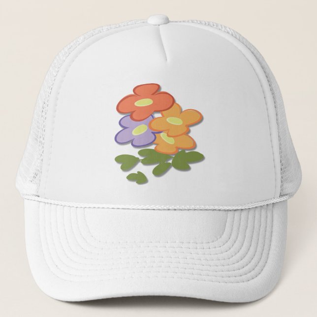 Gorra De Camionero Floral simple (Anverso)