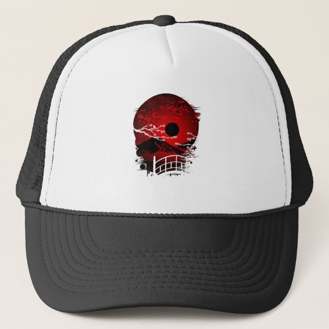 Gorra De Camionero Florecimiento Rojo (Anverso)