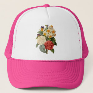 Gorra De Camionero Flores antiguas, camelias y narcisos, Redoute