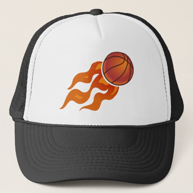 Gorra De Camionero Flores de baloncesto (Anverso)