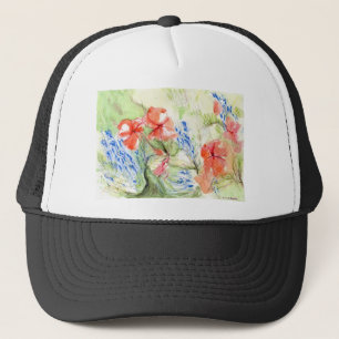 Gorra De Camionero Flores de Balsam y Lobelia