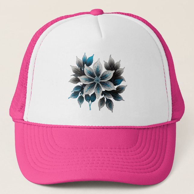 Gorra De Camionero Flores de bonito y hojas (Anverso)