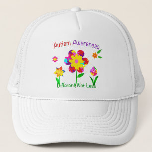 Gorra De Camionero Flores de conciencia del autismo