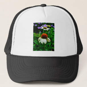 Gorra De Camionero Flores de Cono blancas y Naranjas