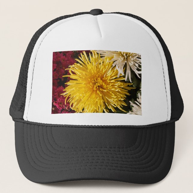Gorra De Camionero Flores de crisantemo (Anverso)